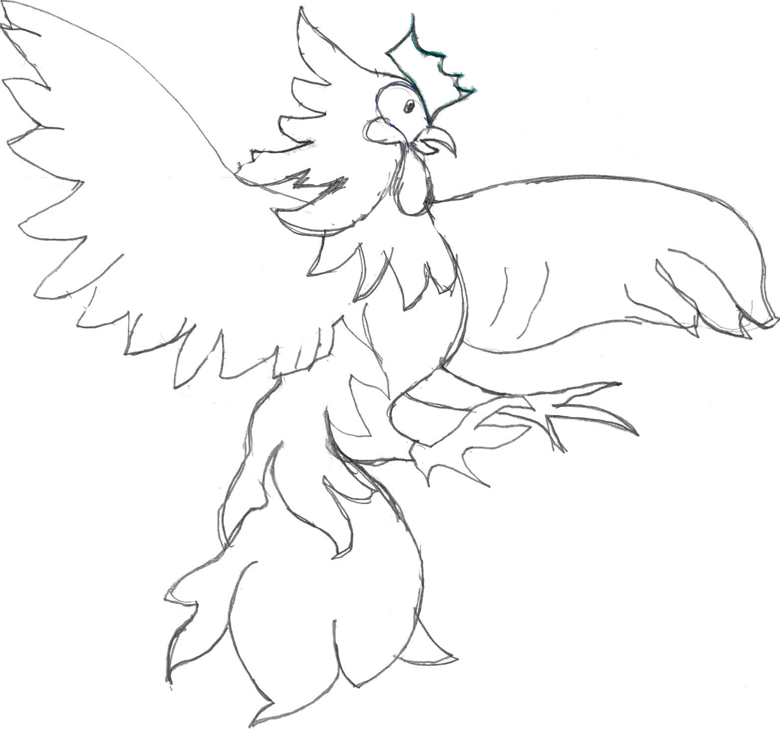 rooster sketch
